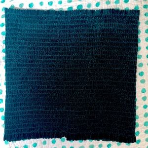 Dark green velvet tube top